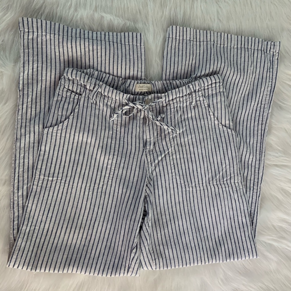 Just Living Striped Wide Leg Pants